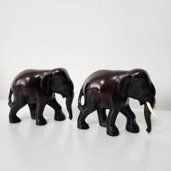 Elephant Resin Cute Lucky Figurines Statue Sculpture Art Home Decor - Picture 4 of 15